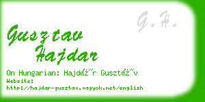 gusztav hajdar business card